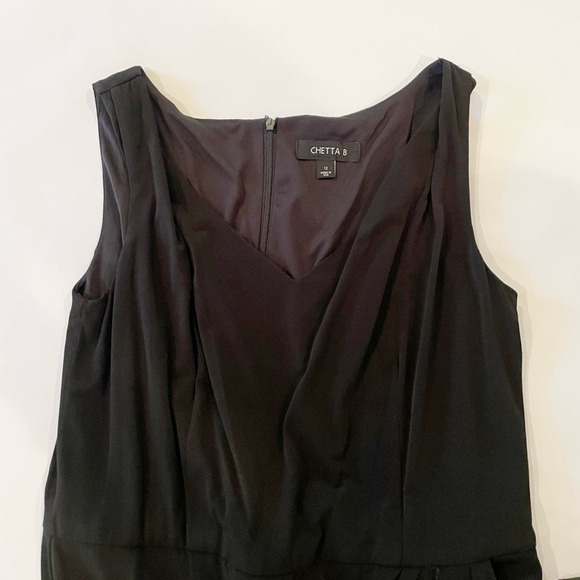 Chetta B Black Twist Sleeveless Cocktail Dress - Picture 11 of 13